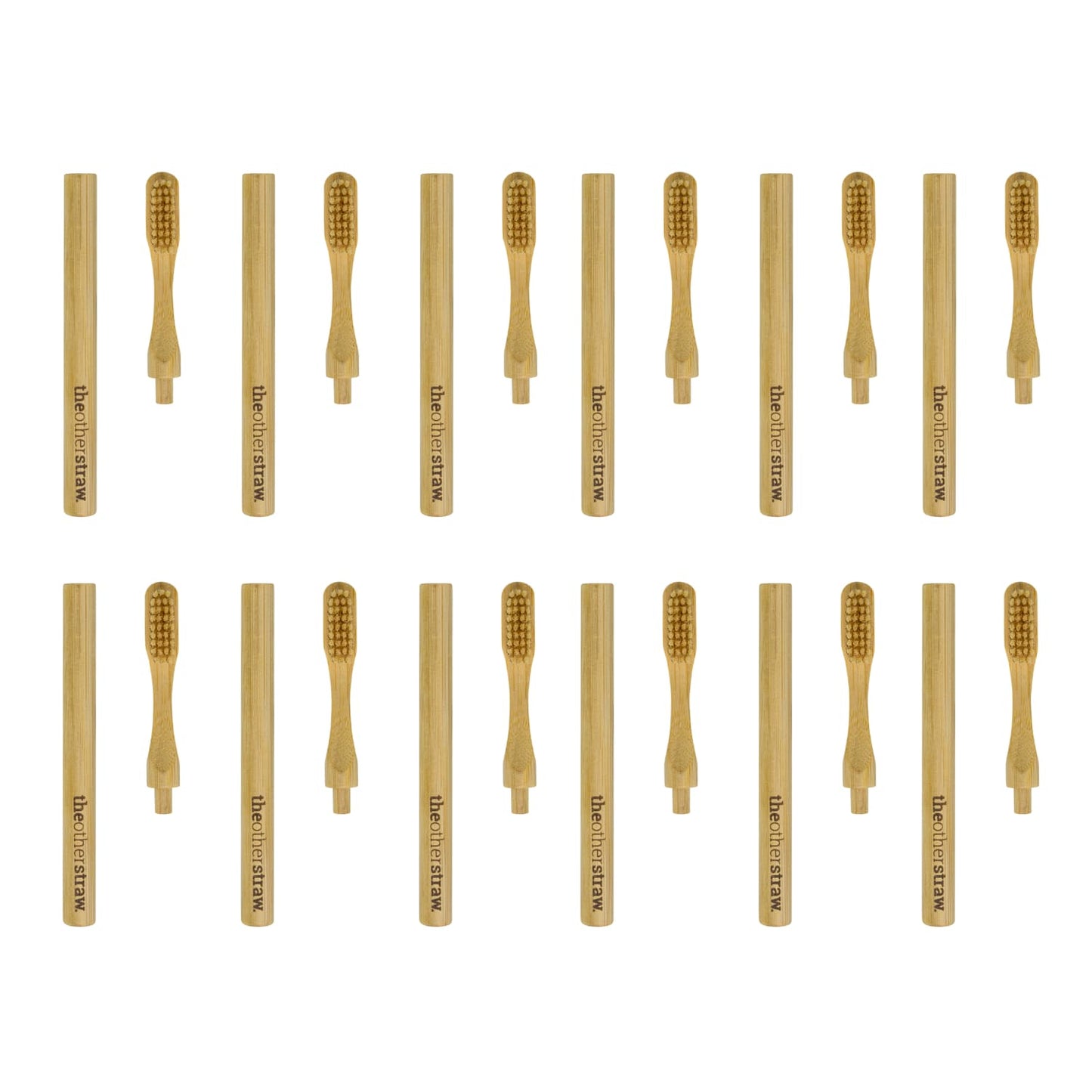 12 bamboo toothbrushes and detachable head