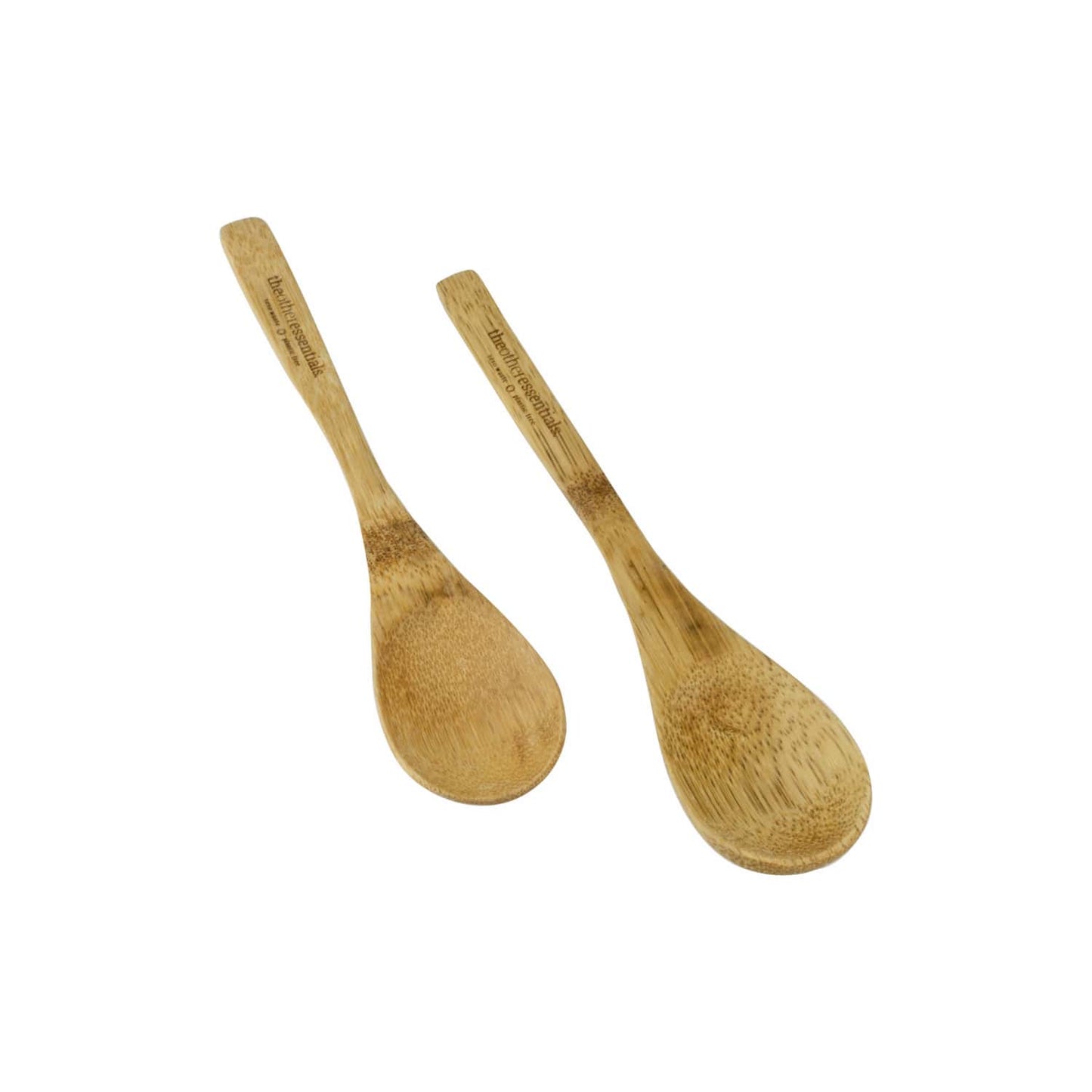 two bamboo spoons