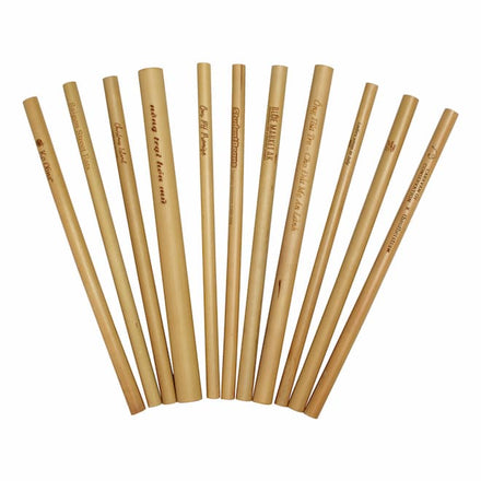 custom branded bamboo straws