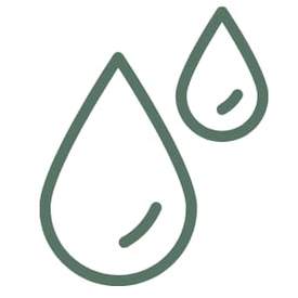 green icons of drops of water