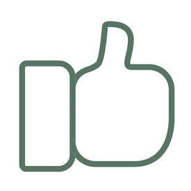 icon of thumbs up representing quick turnaround