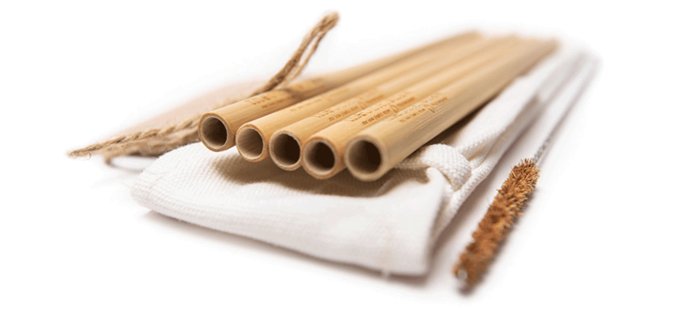customized bamboo straw packs