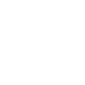 white icon of two arrows representing reusable