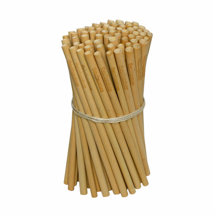 bulk bamboo straws in a bundle