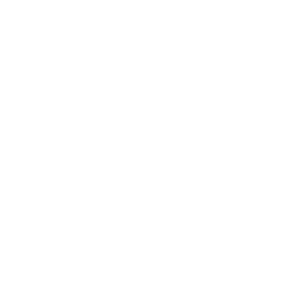 white icon of three leafs to represent eco-friendly